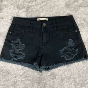 Fox Denim Distressed Shorts Size 36